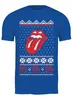 Заказать мужскую футболку в Москве. Футболка классическая The Rolling Stone Christmas sweater от zen4@bk.ru - готовые дизайны и нанесение принтов.