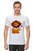 Заказать мужскую футболку в Москве. Футболка классическая Лев (Lion) от icase - готовые дизайны и нанесение принтов.
