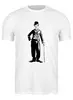 Заказать мужскую футболку в Москве. Футболка классическая Чарли Чаплин от yurick555 - готовые дизайны и нанесение принтов.
