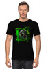 Заказать мужскую футболку в Москве. Футболка классическая Зеленый дракон киборг от Dakini | Art  - готовые дизайны и нанесение принтов.