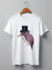 Заказать мужскую футболку в Москве. Футболка классическая Hipster bird от frau - готовые дизайны и нанесение принтов.