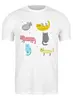 Заказать мужскую футболку в Москве. Футболка классическая Cats Here от oneredfoxstore@gmail.com - готовые дизайны и нанесение принтов.