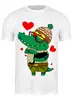 Заказать мужскую футболку в Москве. Футболка классическая крокодил от queen  - готовые дизайны и нанесение принтов.