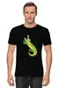 Заказать мужскую футболку в Москве. Футболка классическая Крокодил от Zamula - готовые дизайны и нанесение принтов.