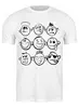 Заказать мужскую футболку в Москве. Футболка классическая Рожицы от kirkinpuzel666@yandex.ru - готовые дизайны и нанесение принтов.