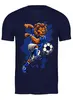 Заказать мужскую футболку в Москве. Футболка классическая Футболист от Print design  - готовые дизайны и нанесение принтов.
