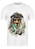 Заказать мужскую футболку в Москве. Футболка классическая лев от IraIdea - готовые дизайны и нанесение принтов.