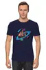 Заказать мужскую футболку в Москве. Футболка классическая Корабль в космосе от Dzhantaev Nurbakyt - готовые дизайны и нанесение принтов.