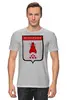 Заказать мужскую футболку в Москве. Футболка классическая Мухосранск герб от Leichenwagen - готовые дизайны и нанесение принтов.