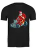 Заказать мужскую футболку в Москве. Футболка классическая Санта мото  от T-shirt print  - готовые дизайны и нанесение принтов.