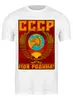 Заказать мужскую футболку в Москве. Футболка классическая Моя Родина! от gopotol - готовые дизайны и нанесение принтов.