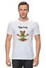 Заказать мужскую футболку в Москве. Футболка классическая Лягушачья йога от Fedor - готовые дизайны и нанесение принтов.