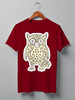 Заказать мужскую футболку в Москве. Футболка классическая Owl Here от oneredfoxstore@gmail.com - готовые дизайны и нанесение принтов.