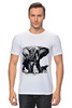 Заказать мужскую футболку в Москве. Футболка классическая Слон и слоненок от mr.mashlykin@mail.ru - готовые дизайны и нанесение принтов.