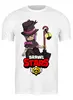 Заказать мужскую футболку в Москве. Футболка классическая BRAWL STARS MORTIS от geekbox - готовые дизайны и нанесение принтов.