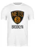 Заказать мужскую футболку в Москве. Футболка классическая Brooklyn Nets от Сергей Дульнев - готовые дизайны и нанесение принтов.