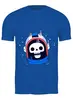 Заказать мужскую футболку в Москве. Футболка классическая Космический череп от BeliySlon - готовые дизайны и нанесение принтов.