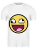 Заказать мужскую футболку в Москве. Футболка классическая Awesome smile от YellowCloverShop - готовые дизайны и нанесение принтов.