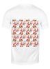 Заказать мужскую футболку в Москве. Футболка классическая узор с забавными новогодними акварельными собаками от Игма - готовые дизайны и нанесение принтов.