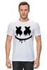 Заказать мужскую футболку в Москве. Футболка классическая Marshmello от weeert - готовые дизайны и нанесение принтов.