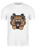Заказать мужскую футболку в Москве. Футболка классическая Тигр крутой от Franka  - готовые дизайны и нанесение принтов.