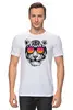 Заказать мужскую футболку в Москве. Футболка классическая Тигр в очках от printik - готовые дизайны и нанесение принтов.