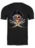 Заказать мужскую футболку в Москве. Футболка классическая Череп пират от T-shirt print  - готовые дизайны и нанесение принтов.