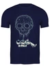 Заказать мужскую футболку в Москве. Футболка классическая Космический череп от skynatural - готовые дизайны и нанесение принтов.