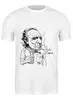Заказать мужскую футболку в Москве. Футболка классическая Чарльз Буковски(Charles Bukowski) от Easy-store - готовые дизайны и нанесение принтов.