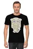 Заказать мужскую футболку в Москве. Футболка классическая Owl Here от oneredfoxstore@gmail.com - готовые дизайны и нанесение принтов.