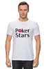 Заказать мужскую футболку в Москве. Футболка классическая PokerStars от YellowCloverShop - готовые дизайны и нанесение принтов.