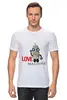 Заказать мужскую футболку в Москве. Футболка классическая Love machine от Ксения Золотухина - готовые дизайны и нанесение принтов.