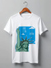 Заказать мужскую футболку в Москве. Футболка классическая statue of liberty от zhivi.dolgo.shevtsov@mail.ru - готовые дизайны и нанесение принтов.