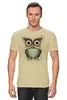 Заказать мужскую футболку в Москве. Футболка классическая Owl Here от oneredfoxstore@gmail.com - готовые дизайны и нанесение принтов.