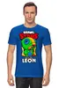Заказать мужскую футболку в Москве. Футболка классическая BRAWL STARS LEON от geekbox - готовые дизайны и нанесение принтов.