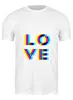 Заказать мужскую футболку в Москве. Футболка классическая Love 3D от Raven - готовые дизайны и нанесение принтов.