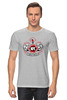 Заказать мужскую футболку в Москве. Футболка классическая NPC red grey t-shot wear от KinoArt - готовые дизайны и нанесение принтов.
