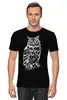 Заказать мужскую футболку в Москве. Футболка классическая Owl Here от oneredfoxstore@gmail.com - готовые дизайны и нанесение принтов.