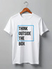 Заказать мужскую футболку в Москве. Футболка классическая Think outside the box от Startech.vc  - готовые дизайны и нанесение принтов.
