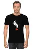 Заказать мужскую футболку в Москве. Футболка классическая Дымное лицо от ISliM - готовые дизайны и нанесение принтов.