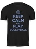Заказать мужскую футболку в Москве. Футболка классическая Play volleyball от skynatural - готовые дизайны и нанесение принтов.