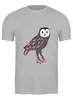 Заказать мужскую футболку в Москве. Футболка классическая Сова сова  от cherdantcev - готовые дизайны и нанесение принтов.