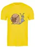 Заказать мужскую футболку в Москве. Футболка классическая Улитка  от Xristianka  - готовые дизайны и нанесение принтов.