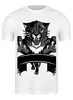 Заказать мужскую футболку в Москве. Футболка классическая чёрный тигр  от Sasha Konyavy - готовые дизайны и нанесение принтов.