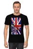 Заказать мужскую футболку в Москве. Футболка классическая UK English Bulldog & Union Jack Flag от pangeaaffair - готовые дизайны и нанесение принтов.