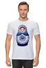 Заказать мужскую футболку в Москве. Футболка классическая Матрешка от coolmag - готовые дизайны и нанесение принтов.
