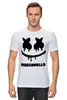 Заказать мужскую футболку в Москве. Футболка классическая Marshmello от weeert - готовые дизайны и нанесение принтов.