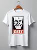 Заказать мужскую футболку в Москве. Футболка классическая Kirill OBEY от LINGAM ART | lingam.ord@gmail.com - готовые дизайны и нанесение принтов.