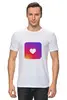 Заказать мужскую футболку в Москве. Футболка классическая Сердце от THE_NISE  - готовые дизайны и нанесение принтов.