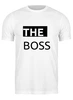 Заказать мужскую футболку в Москве. Футболка классическая The Boss от Александр Серебренников - готовые дизайны и нанесение принтов.